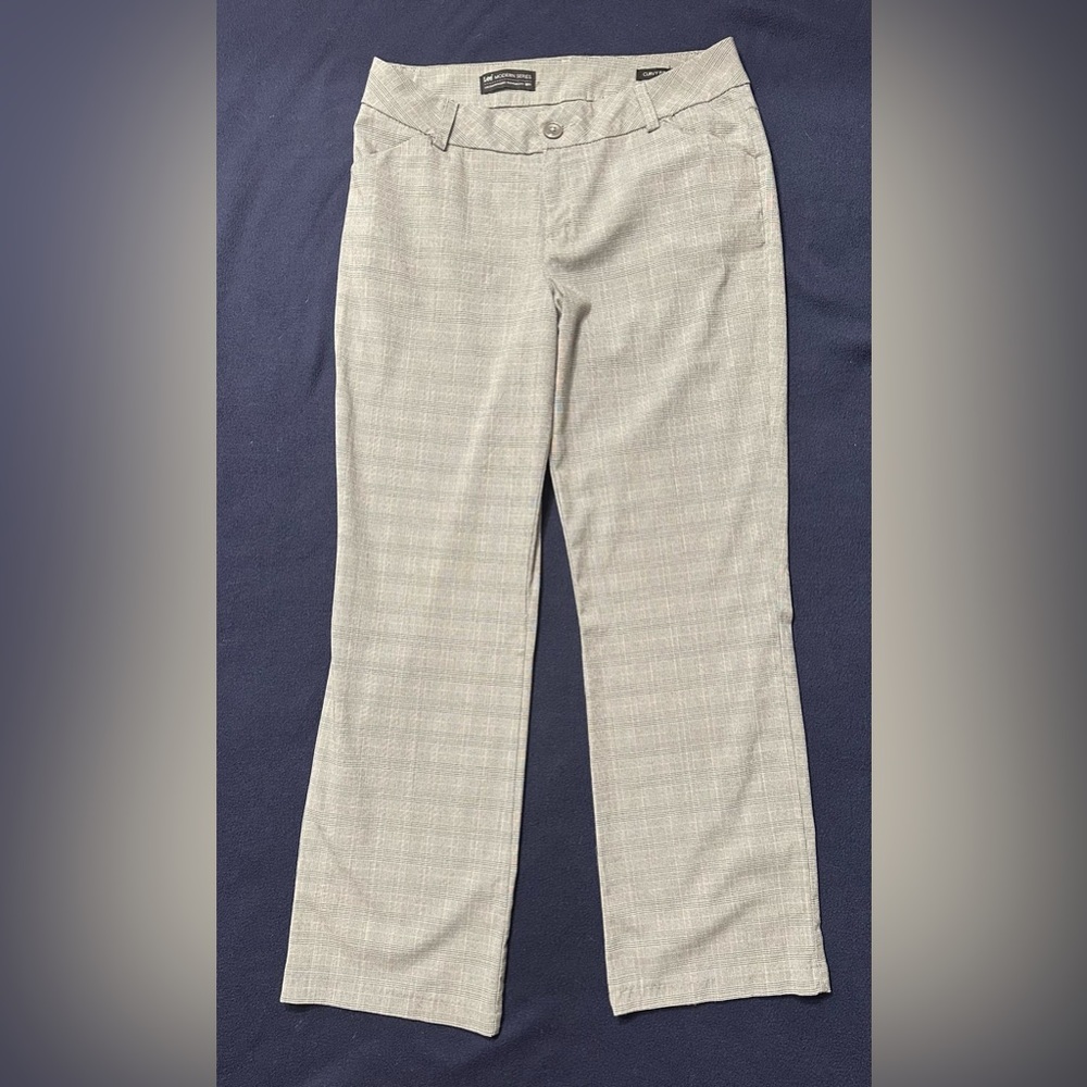 Lee Modern Series Curvy Fit Straight Leg Plaid Pants 16 Medium